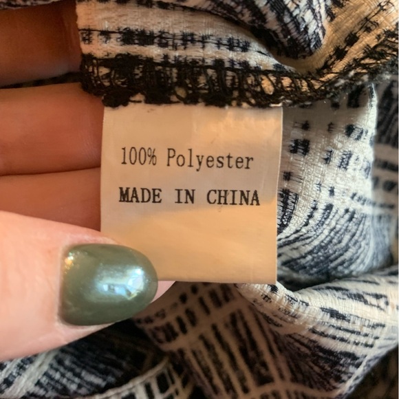 LF Lightweight Plaid Black And White Woman’s Coat NWT Size 14 100% Polyester - Picture 9 of 13